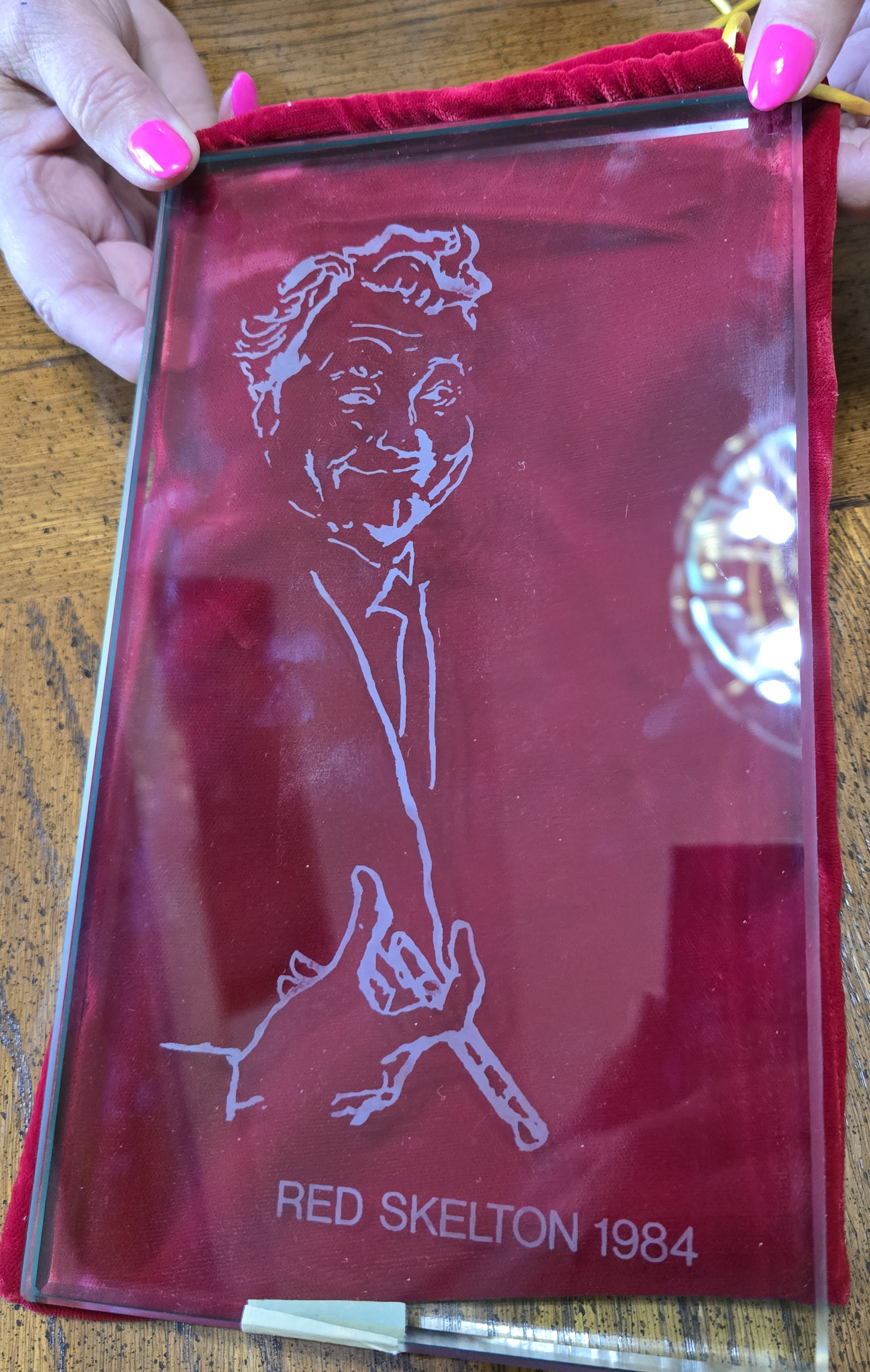 Boucher Crystal Etching of Red Skelton